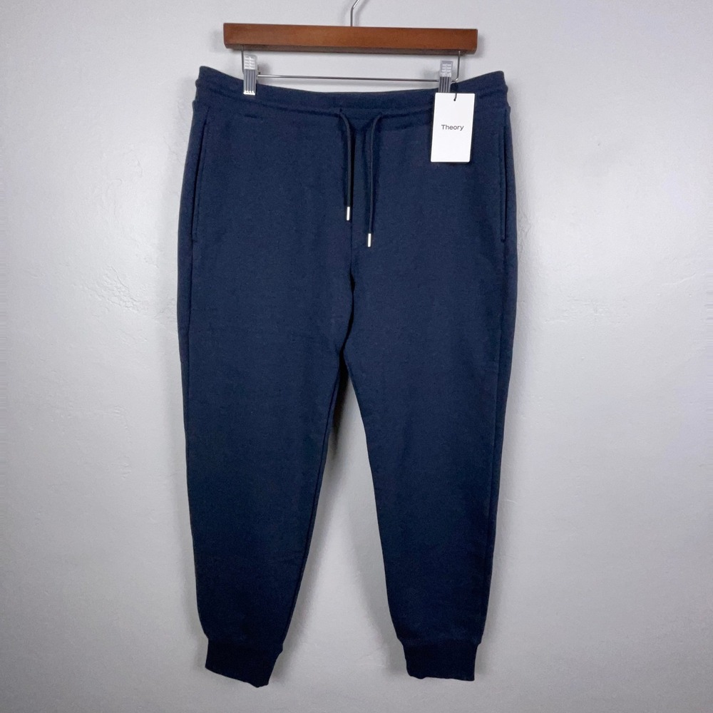 Theory Sweatpants Men Large Eclipse Melange Cure Fleece 4 Navy Active Lounge NWT